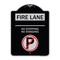 Signmission Fire Lane No Stopping No Standing W/ No Parking Heavy-Gauge Aluminum Sign, 24" x 18", BS-1824-24002 A-DES-BS-1824-24002 - alternate 1